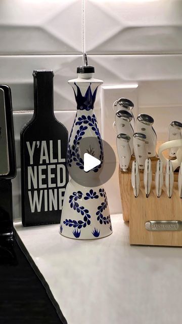 COLBY TROY on Instagram: "Clase Azul makes everything better!  Repurpose your favorite alcohol bottles into household items for a fun cooking experience.  #claseazul #claseazultequlia #oildispenser #repurposedbottles #tequila #tequilabottlemakeover #tequilabottles #kitchendesign #oilbottle #oilbottledispenser @claseazulofficial #tequila #whatscolbycooking" Tequila Bottle, Need Wine, Tequila Bottles, Alcohol Bottles, Spring Girl, Diy Oils, Oil Dispenser, Fun Cooking, Oil Bottle