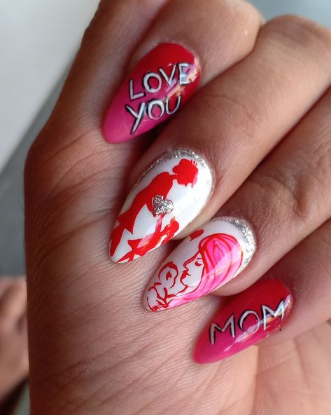 Karva Chauth Nail Art Designs, Mother's Day Nails Designs Mom, Florida Nails, Color For Nails, Tech Ideas, Design Mom, Mom Art, Love You Mom, Art Trends