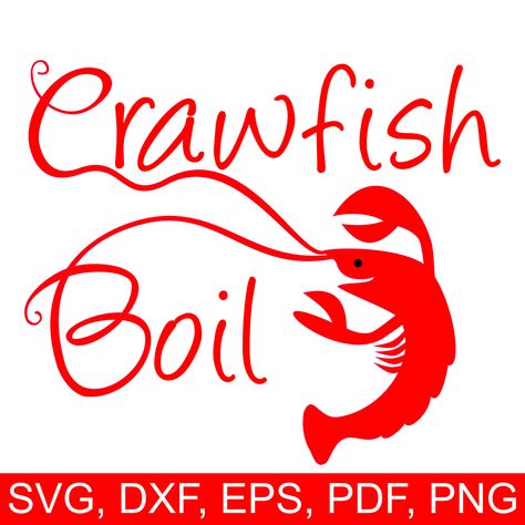 It's time for a Crawfish Boil! SVG file for Cricut & Silhouette to make crawfish boil invites Crawfish Svg, Invitation Clipart, Crawfish Boil, Silhouette Portrait, Silhouette Free, Couple Shower, Cameo Projects, Vinyl Crafts, Silhouette Studio Designer Edition