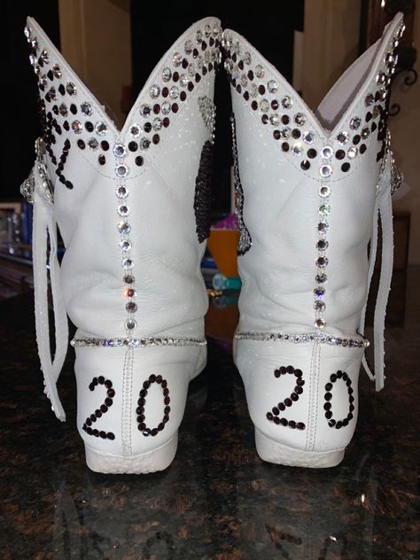 Drill Team Boots Decorated, Drill Team Boots, Senior Stuff, Dance Rooms, Drill Team, Yearbook Ideas, Senior Photo Outfits, Dance Mom, Senior Photo