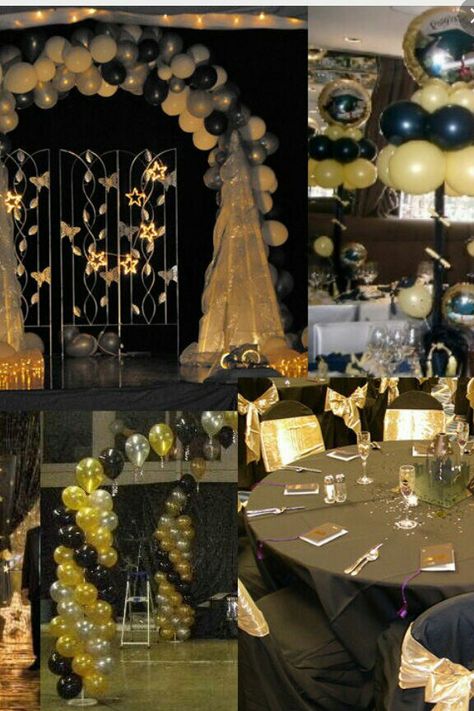 Party ideas Party Hall Decorations, Hall Decoration Ideas, School Hallway Decorations, Graduation Stage, Hallway Decorations, Gold Theme Party, Hall Decorations, School Hallway, Hall Decoration