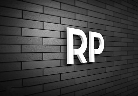 It'c called RP logo for  a company Rp Logo Design Art, Rp Logo, Pr Logo, P Logo Design, Wooden Wall Letters, Edit Logo, Initials Logo Design, Black Background Photography, Calligraphy Logo