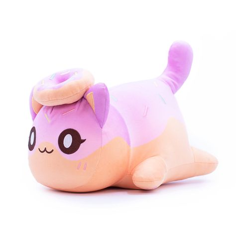 PRICES MAY VARY. 💜 The Aphmau MeeMeows plushies are perfectly sweet! Cravable, Lovable & Delicious Aphmau cat donut plush is made from 100% polyester fibers with embroidered stitching. Our cat donut plush relieves stress and keeps you happier. So adopt one today! Cute Design: Our Aphmau plush MeeMeows has an equally delicious & lovable design with embroidered stitching of a cat with a donut on its head. This Aphmau doll cat donut plush cat toy measures 11” in length and comes in a soothing colo Food Plushies, Donut Cat, Cuddly Teddy Bear, Playful Decor, Cat Plush Toy, Stuffed Animal Cat, Cat Character, Cat Plush, Maneki Neko