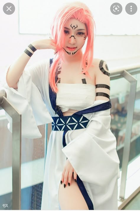 Sukuna Cosplay Female Outfit, Fem Sukuna Cosplay, Female Sukuna Cosplay, Sukuna Cosplay Female, Fem Cosplay, Female Sukuna, Jjk Cosplay, Sukuna Cosplay, Anime Cosplay Ideas