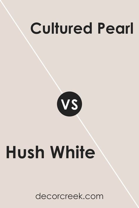 Hush White SW 6042 by Sherwin Williams vs Cultured Pearl SW 6028 by Sherwin Williams Sherwin Williams Pearly White Cabinets, Cultured Pearl Sherwin Williams, Sherwin Williams Cultured Pearl, Modern And Rustic Decor, Tranquil Bedroom, Trim Colors, Cozy Living Spaces, White Cabinets, Coordinating Colors