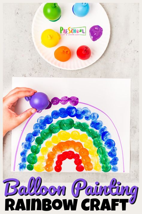 Paint With Balloons Art Activities, Balls Crafts For Preschool, Ball Crafts For Toddlers, Ball Art For Toddlers, Balls Activities For Preschool, Balloon Art Paint, Balloon Art For Kids, Balloon Painting For Kids, Balloon Activities For Kids