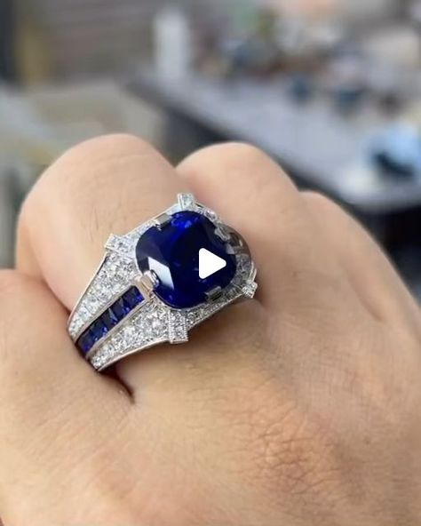 RUIF Jewelry on Instagram: "Luxury Setting 10ct lab grown sapphire men ring 💝💝💝  Can custom same in 18k 14k and 9k gold with side lab grown diamond @ruifjew_cathy  or moissanite @ruifjew  #ring #rings #sapphireengagementring  #menring #mensfashion #goldring   #jewelry #chinajewelryfactory  #customjewelry #jewelrydesign #jewelrymaker  #onlineshopping #ruifgems #ruifjewelry #pirmianajewellry" Luxury Jewelry Men Diamond Rings, Instagram Luxury, China Jewelry, Men Ring, Jewelry Maker, Engagement Rings Sapphire, Custom Jewelry, Lab Grown, Lab Grown Diamonds