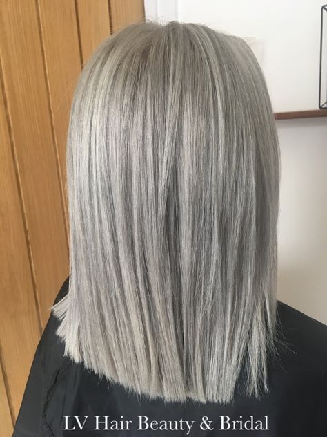 Silver & dove grey. Pre lightened & pre toned 8/81 Grey Hair Colour, Brow Technician, Silver Hair Dye, Grey Hair Color Silver, Going Grey, Wedding Hair Up, Hair Specialist, Silver Grey Hair, Going Gray