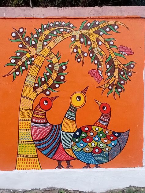 Warli Painting, Gond Art, Indian Traditional Paintings, Gond Painting, Whimsical Art Journal, Kalamkari Painting, Art Therapy Projects, Portraiture Painting, Folk Art Flowers