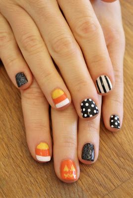 Halloween Nail Colors, Nail Art Halloween, Cute Halloween Nails, Pumpkin Nails, Cute Nails For Fall, Purple Nail, Halloween Tags, Nails For Kids, Blue Nail