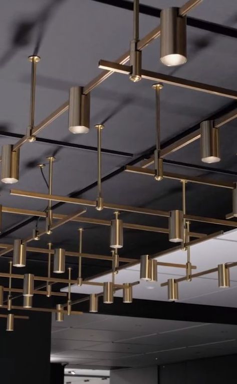 Masculine Lighting, Bar Lighting Design, Restaurant Lighting Design, Art Deco Ideas, Restaurant Pendant Light, Modern Restaurant Design, Interior Ceiling Design, Tiny House Layout, Industrial Ceiling Lights