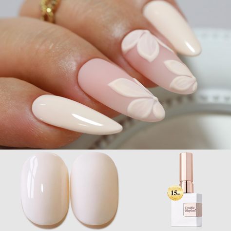 PRICES MAY VARY. All Season GEL POLISH: 1 pc 15ml gel polish for all season with pearl white bottle, need to be cured under UV or LED Lamp for 60-151s. Must apply with Base Gel and Top Coat. Please shake the bottle or warm it with hot water before use, to acheive a better effect. HIGH DURABILITY: Easy to apply even for the beginner, effect last long for 59 days and bring you high gloss shine under proper application. It is an ESSENTIAL for every nail art lover! HEALTHY FORMULA: 40 toxin free ing Tan Almond Nails, Beige And White Nails, Light Beige Nails, Milk Bath Nails, Ivory Nails, Nexgen Nails, Uv Nail Polish, Classy Nail Art, Nail Art For Beginners