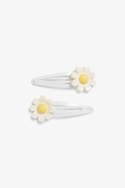 Lemon Hair Accessories, Daisy Hair Clips, Daisy Accessories, Yellow Hair Accessories, Lemon Hair, Green Denim Jacket, Kitchen Decor Collections, Flower Hair Band, Gym Crop Top