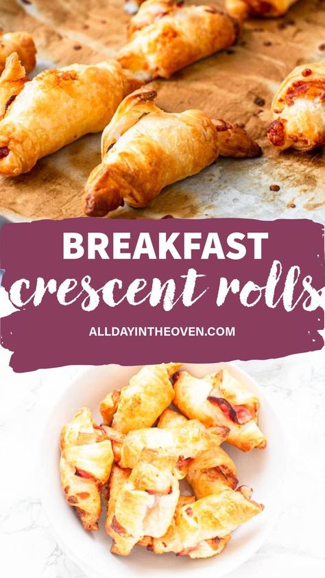 Bacon Cheese Crescent Rolls Pillsbury Crescent Recipes Breakfast, Crescent Roll Recipes Breakfast, Breakfast Roll Ups, Pillsbury Breakfast, Brunch Recipes Easy, Breakfast Crescent, Cheese Crescent Roll Recipes, Breakfast Croissants, Pillsbury Crescent Recipes