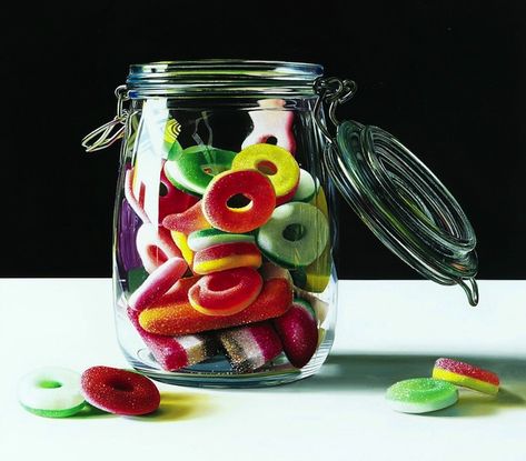 Hyperrealistic Still Life Paintings of Sugary Treats - My Modern Metropolis Tjalf Sparnaay, Ben Johnson, Hyper Realistic Paintings, Realistic Oil Painting, Visual Style, Food Painting, Realistic Paintings, A Level Art, Painting Still Life