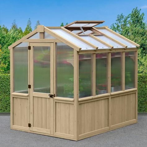 Costco Just Brought Back Its $1K Greenhouse — And It’s Worth the Price Tag Cedar Greenhouse, Cedar Door, Cedar Lumber, Greenhouse Kit, Roof Vents, Wood Model, Best Insulation, Plant Health, Plant Growth