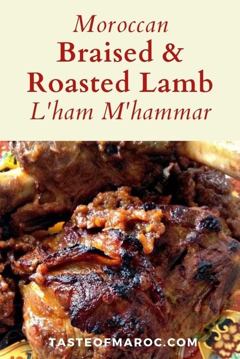 Moroccan Braised Lamb Shanks, Moroccan Lamb Shank, Moroccan Roast Lamb, Lamb Shank Recipe Middle Eastern, Arab Lamb Recipes, Arabic Lamb Dishes, Moroccan Menu Ideas, Medeteranian Lamb Recipes, Moroccan Lamb Shoulder