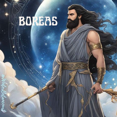 Boreas, The Devouring Wind – Winter Betancourt Boreas Greek Mythology, Wind God Fantasy Art, Aeolus God Of Wind, Wind Goddess, The Four Winds Book, Windswept Hair, The Winds Of Winter, Greek Culture, Art And Literature