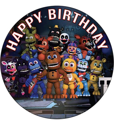 Fnaf Printables, Five Nights At Freddy's Birthday Ideas, Five Nights At Freddy's Cake, Fnaf Cakes Birthdays, S Cake Topper, Fnaf Cake, Paw Patrol Stickers, Balloon Bouquet Diy, S Cake