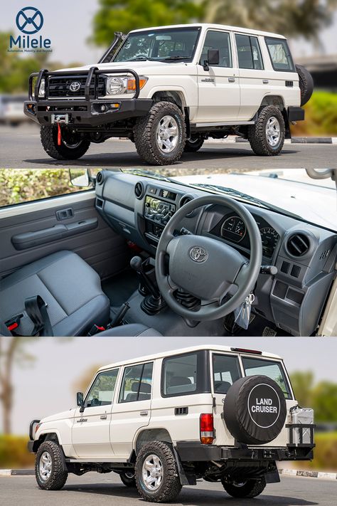 (RHD) TOYOTA LAND CRUISER LC76 4.2D MT MY2022 – WHITE Toyota Land Cruiser 70 Series, New Toyota Land Cruiser, Toyota Cruiser, Land Cruiser 70 Series, Toyota Lc, Mercedes Benz G Class, Luxurious Cars, Truck Camping, Jeep Models