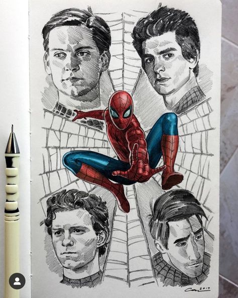 Hsc Art, Spider Man Art, Marvel Art Drawings, Avengers Drawings, Spiderman Drawing, Spiderman Art Sketch, Marvel Drawings, Digital Art Gallery, Marvel Fan Art