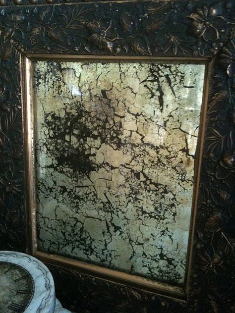 How To Antique A Mirror With Vinegar, How To Age A Mirror With Vinegar, Antiquing A Mirror, How To Antique A Mirror, Antique Mirror Decor, How To Age A Mirror, Painting On A Mirror, Diy Antique Mirror, Antique A Mirror