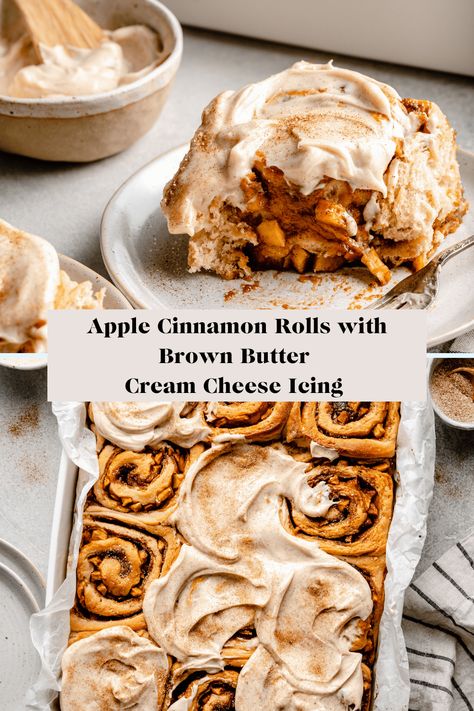 Fall Baking Apples, Butter Cream Cheese Icing, Healthy Apple Pie Smoothie, Apple Cinnamon Waffles, Brown Butter Cream Cheese, Sourdough Cinnamon Rolls, Apple Pie Smoothie, Apple Crumble Pie, Fluffy Cinnamon Rolls