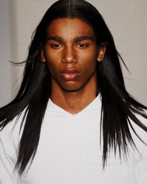 Men With Long Straight Hair, Men Straight Hair, Mens Twists Hairstyles, Face Photography, Hair Reference, Long Straight Hair, African Men, Black Man, Twist Hairstyles