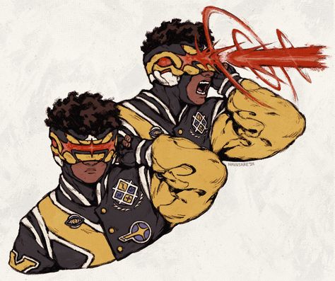 Cyclops Marvel, Marvel Characters Art, Marvel Artwork, Uncanny X-men, Black Characters, Black Anime Characters, Marvel Comics Art, Black Anime, Superhero Design