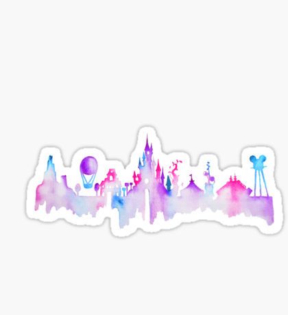 Fan Art Disney, Cityscape Silhouette, Magic Theme, Pink Cactus, Idee Cricut, Skyline Silhouette, Images Disney, Disney Sticker, Art Disney