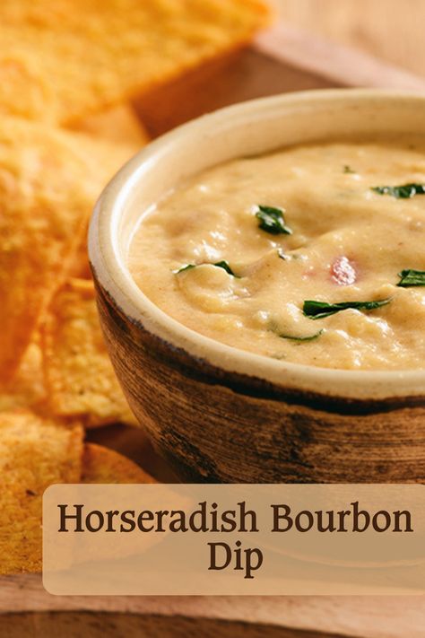 Whether you're heading to a tailgate party, holiday celebration, or any gathering in-between, this Horseradish Bourbon Dip has the key ingredients to being a crowd-pleaser. All you need is 20 minutes and your favorite sharp cheddar cheese, Greek yogurt, Silver Spring Prepared Horseradish, bourbon, and a dash of paprika! #giveitzing #saucerecipes #favoritedips #horseradish Pub Cheese Recipe, Horseradish Cheese, Horseradish Dip, Pub Cheese, Horseradish Recipes, Spring Foods, Chips Dip, Bourbon Recipes, Chips And Dip