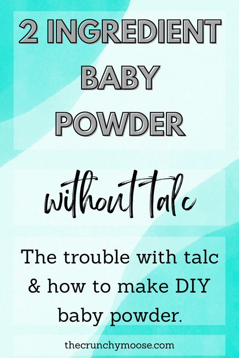 Get an easy & cheap diy talc-free & fragrance-free baby powder recipe. Talc & fragrance can cause irritation. This 2 ingredient homemade baby powder is gentle & soothing without harsh ingredients. Homemade Baby Powder, Diy Baby Powder, No Poo Hair, Diy Toothpaste, Natural Hair Care Routine, Talc Powder, Diy Dry Shampoo, Essential Oils Health, Gentle Baby