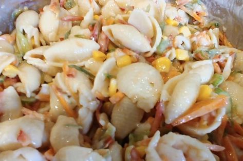 Pasta Salad With Thousand Island Dressing, Seashell Pasta Salad, Salad Recipes Simple, Seashell Pasta, Meatloaf With Gravy, Tastefully Simple Recipes, Recipes Salads, Corn Casserole Recipe, Thousand Island