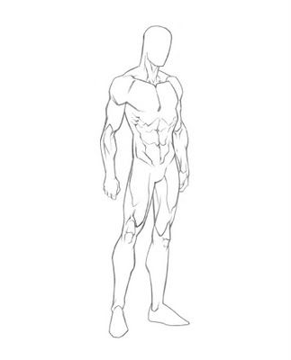 Figure Template 5 by SILLYMUSHR00M on DeviantArt Male Croqui, Male Figure Drawing, Human Body Drawing, Body Template, Desen Realist, Human Anatomy Drawing, Výtvarné Reference, Body Sketches, Human Figure Drawing