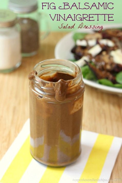 Fig Salad Dressing, Balsamic Vinegar Salad Dressing, Paleo Salad Dressing Recipes, Balsamic Vinegar Salad, Balsamic Salad Dressing, Gluten Free Salad Dressing, Paleo Salad Dressing, Fig Dressing, Easy Homemade Salad Dressing