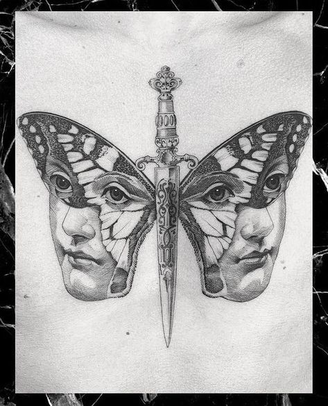 Gemini Butterfly, Surreal Tattoo, Tattoo Portfolio, Best Tattoo Designs, Design Tattoo, Piercing Tattoo, Mini Tattoos, Animal Tattoos, Pretty Tattoos