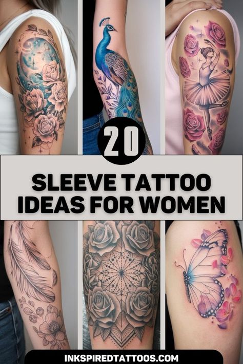 Feminine Sleeve Tattoo Ideas, Feminine Sleeve Tattoo, Sleeve Tattoo Ideas For Women, Feminine Sleeve, Symmetrical Tattoo, Arm Sleeve Tattoos For Women, Half Sleeve Women, Sleeve Tattoo Ideas, Feminine Tattoo Sleeves