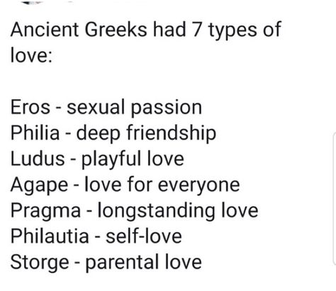 7 Types Of Love Greek, Types Of Love Greek, 7 Types Of Love, Greek Words For Love, Greek Travel, Ancient Greek Words, Latin Words, Love Tips, Ancient Greece