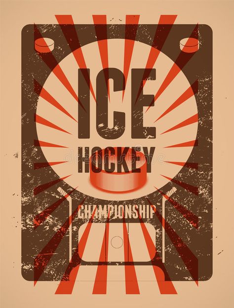 Ice Hockey Typographical Vintage Grunge Style Poster. Retro Vector Illustration. Stock Vector - Illustration of retro, decorative: 58938343 Hockey Posters, Retro Vector Illustration, Vintage Hockey, Retro Vector, Keys Art, Vintage Luggage, Banner Printing, Poster Retro, Vintage Grunge