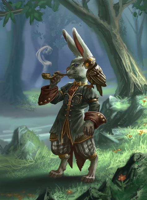 Haregon Character Art, Harengon Druid, Harengon Artificer, Harengon Dnd Female, Harengon Bard, Human Animal Hybrid Art, Harengon Dnd Art, Rabbit Character Design, Rabbit Folk