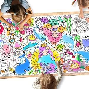 Giant Coloring Poster, Pirate Photo, Mermaid Poster, Unicorn Poster, Classroom Wall Decor, Birthday Activities, Kids Gift Guide, Classroom Walls, Birthday Poster