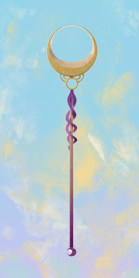 ArtStation - Magical Staff, Tais Fernandes Sun Staff Design, Magic Staff Drawing, Purple Staff Magic, Moon Staff Design, Staffs Magic, Magic Staff Art, Magic Staff Wizards, Magic Staff Concept Art, Magic Staff Ideas