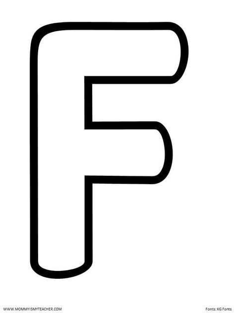 This alphabet worksheet for the letter F is great for letter F crafts and letter F activities for preschool and kindergarten homeschool curriculum. Letter F Tracing, Letter F Craft, Abc Templates, Alphabet Letters To Print, Teacher Images, The Letter F, F Letter, Alphabet Letter Crafts, Abc Phonics