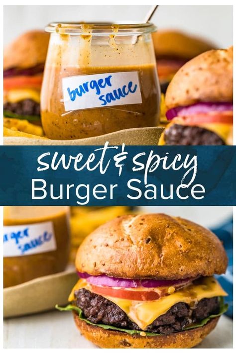 Bbq Burger Sauce, Sweet And Spicy Burger Sauce, Veggie Burger Sauce, Sweet Burger Sauce, Sauce For Turkey Burgers, Good Burger Sauce Recipe, Spicy Burger Sauce, Hamburger Barbecue, Burger Sauces