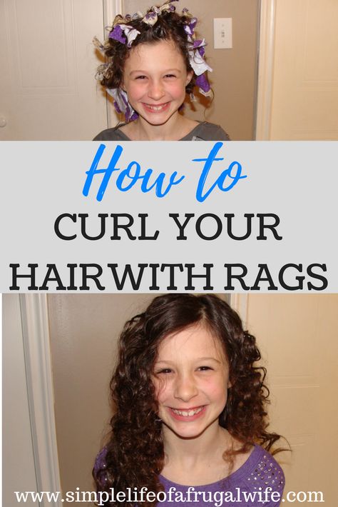 how to curl your hair with rags Hair In Rags Curls, Rag Curls Tutorial How To Do, How To Do Rag Curls, How To Rag Roll Your Hair, Rag Curlers Diy, Rag Curls Short Hair, How To Use Rags To Curl Hair, Rag Curls Long Hair, Diy Curlers