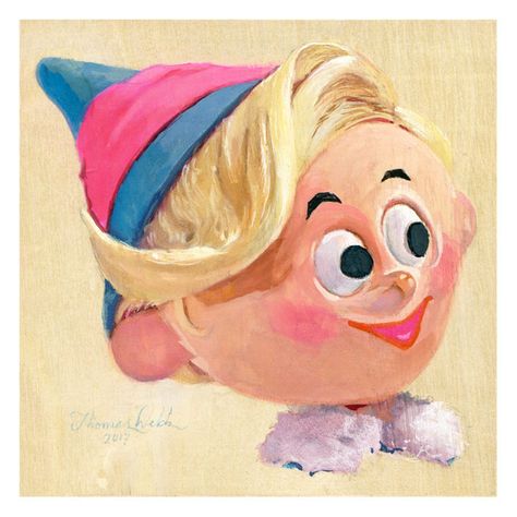 Hermey The Elf, Snow Monster, The Little Drummer Boy, Rudolph The Red Nosed Reindeer, Rudolph The Red, Red Nosed Reindeer, Gouache Painting, Lovely Print, The Elf