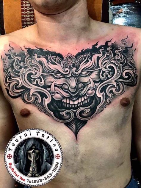 Owl Thigh Tattoos, Ankle Band Tattoo, Clock And Rose Tattoo, Dragon Tattoo Chest, Cover Up Tattoos For Men, Full Chest Tattoos, Dragon Tattoo Sketch, Neo Tattoo, Buddha Tattoo Design