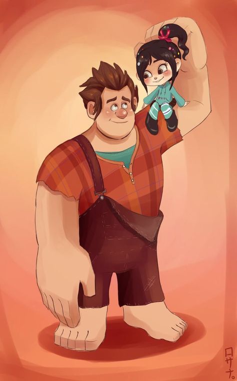 Ralph and Vanellope fanart Walt Disney Paris, Disney Amor, Vanellope Y Ralph, Vanellope Von Schweetz, Images Disney, Walt Disney Animation, Wreck It Ralph, Disney Fan Art, Disney And Dreamworks