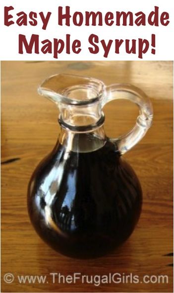 Easy Homemade Maple Syrup Recipe! {it tastes SO yummy and is a huge $$-saver, too!}  #maple #syrup #recipe Maple Syrup Recipe, Homemade Maple Syrup, Maple Syrup Recipes, Frugal Girls, Homemade Condiments, Homemade Syrup, Clotted Cream, Syrup Recipe, Sweet Sauce