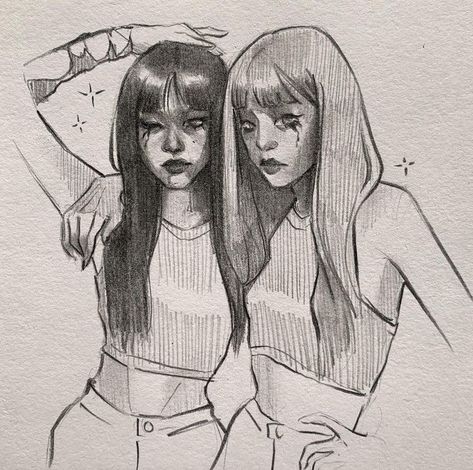 Cause i can break my heart my self performance sketch yeji and ryujin from itzy Ryujin Drawing, Yeji And Ryujin, Drawing Hair Tutorial, Itzy Yeji, Kpop Drawings, Illustration Watercolor, Easy Drawings Sketches, Pretty Drawings, My Self